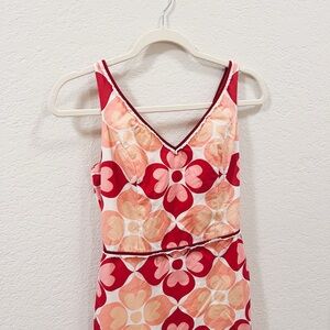 Vintage Y2K Anthropologie Mod Style Floral Sleeveless Dress Size 4